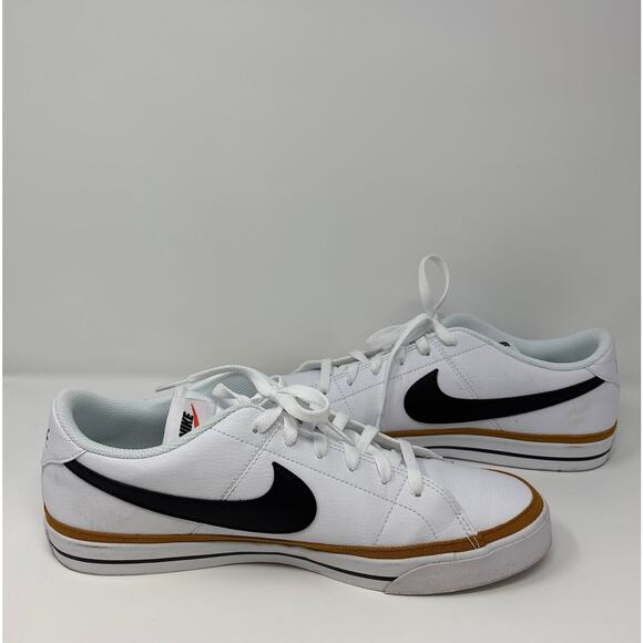 Nike Court Legacy Leather Mens Shoes Size 12, Color: White Desert Ochre - Used main image 5